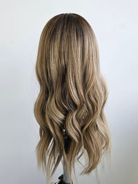 18" Buttery Blonde Layered Silk Topper
