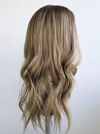18" Buttery Blonde Layered Silk Topper
