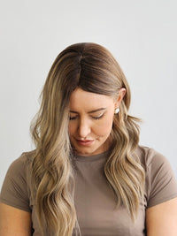 18" Buttery Blonde Layered Silk Topper