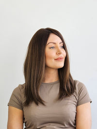 16" Neutral Light brown Silk Topper