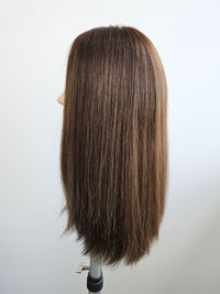 16" Neutral Light brown Silk Topper