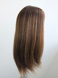 16" Neutral Light brown Silk Topper