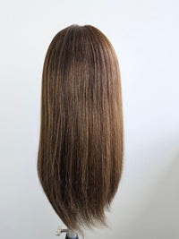 16" Neutral Light brown Silk Topper