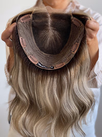 14” Ash Blonde Lace Front Topper