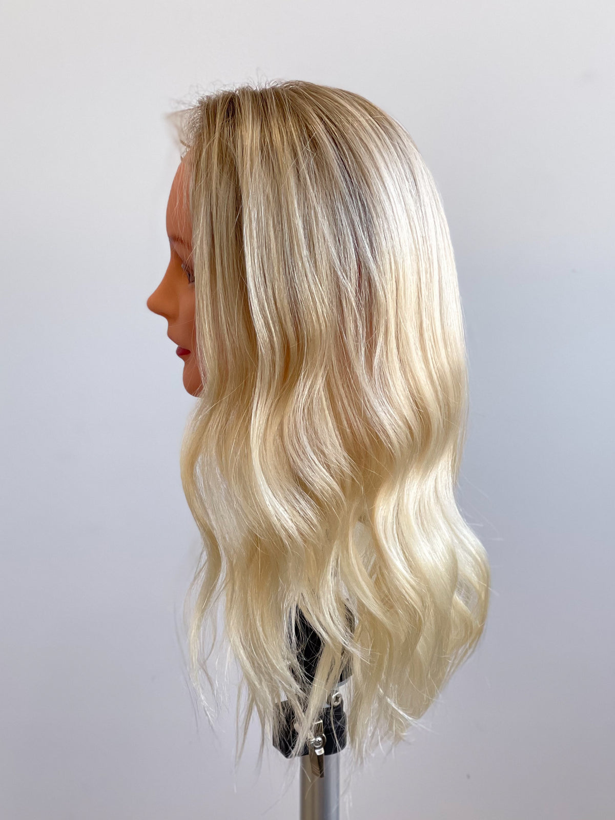 18” Platinum Blonde Lace Front Topper