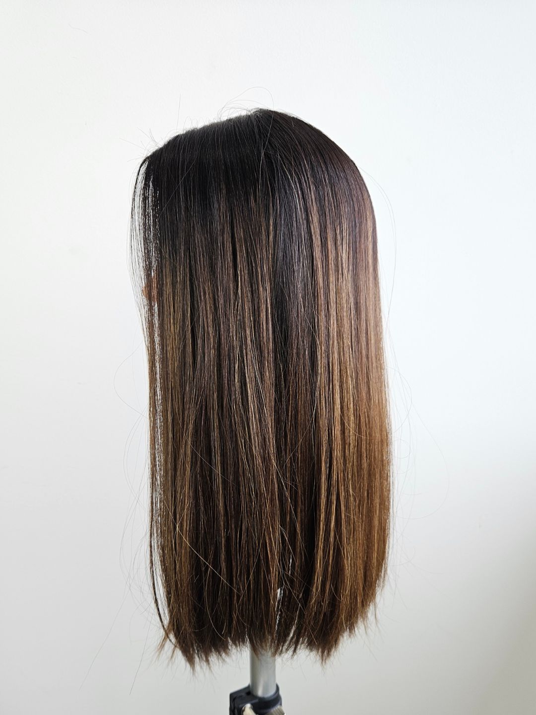 18" Dark Brown Balayage Sill topper