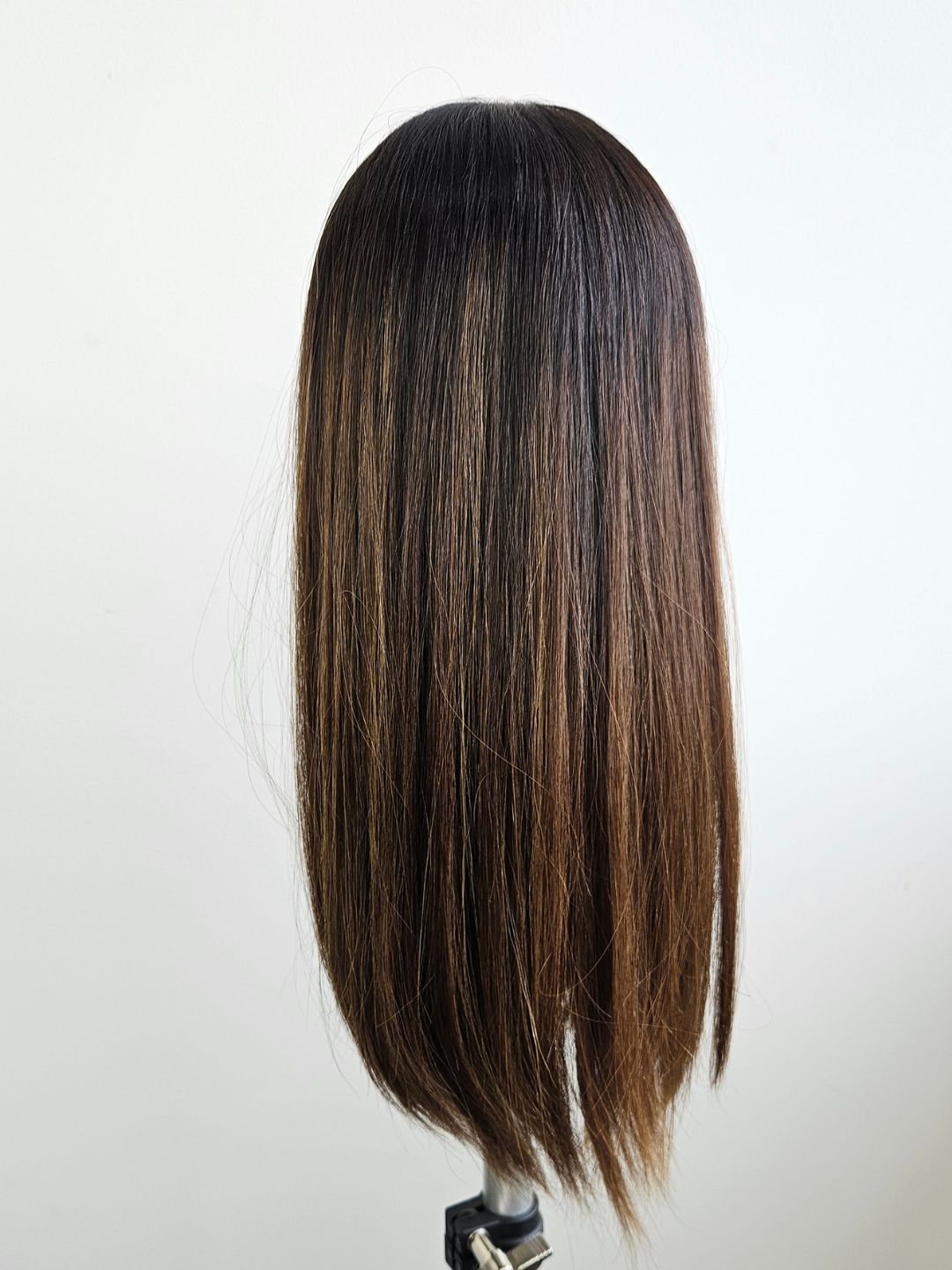 18" Dark Brown Balayage Sill topper