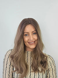 18" Ash Mocha Brown Silk Topper