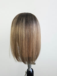 10" Rooted Bronde Topper with Fringe