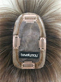 10" Rooted Bronde Topper with Fringe