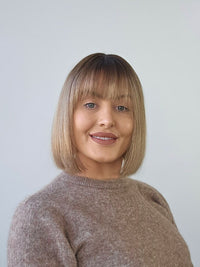 10" Rooted Bronde Topper with Fringe