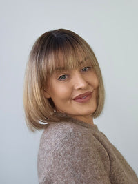 10" Rooted Bronde Topper with Fringe