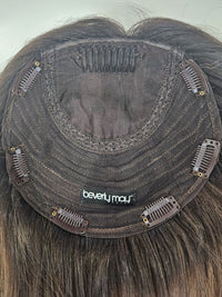16" Medium Brown Balayage Silk topper