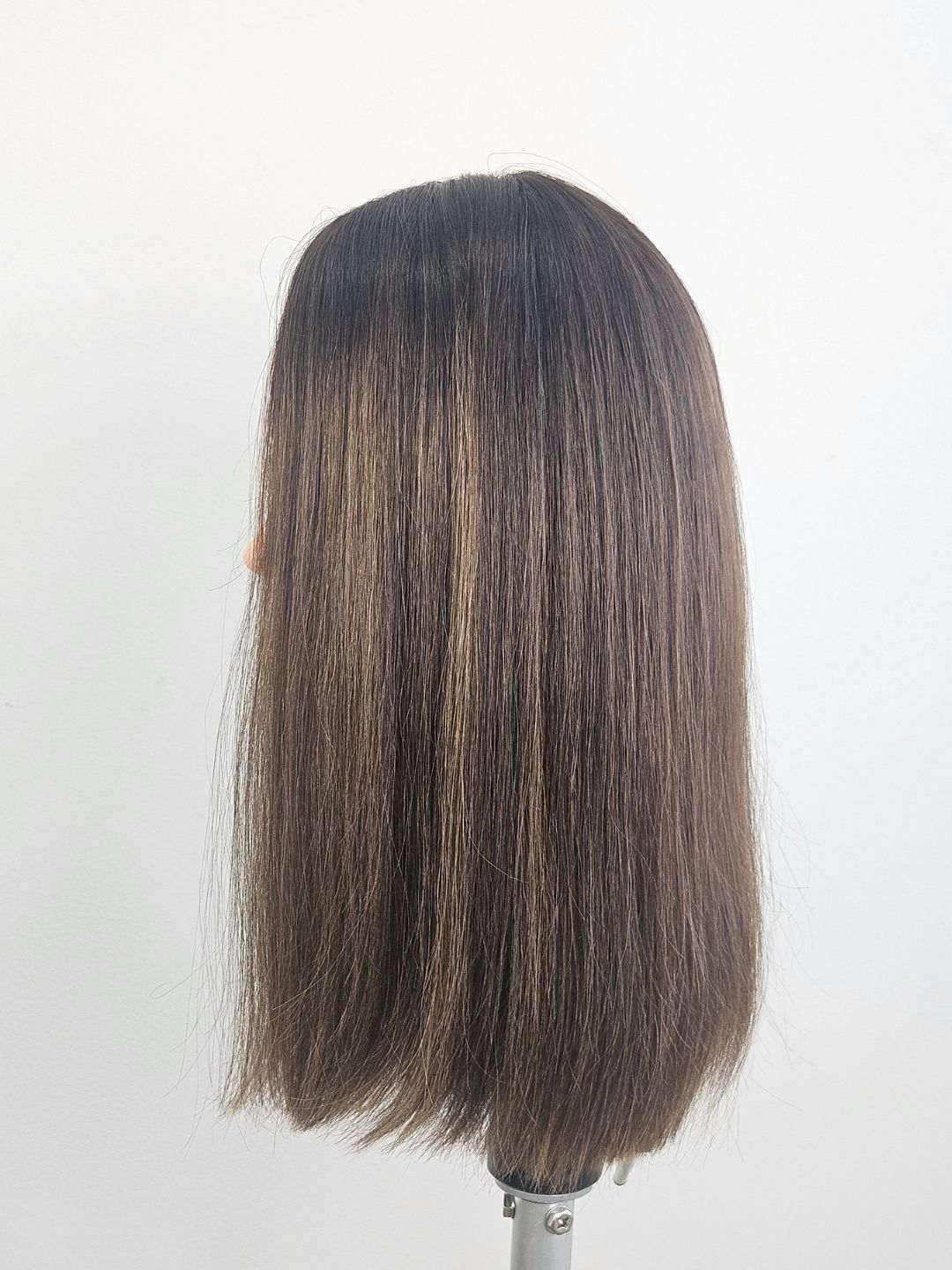 16" Medium Brown Balayage Silk topper