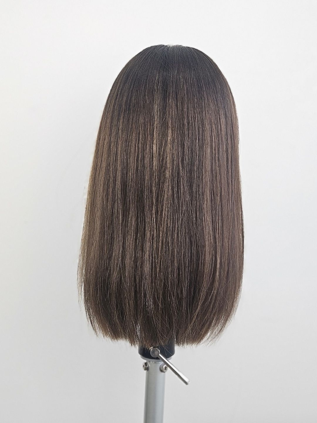 16" Medium Brown Balayage Silk topper