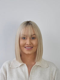 12” Rooted Natural Blonde Mono Topper with Fringe
