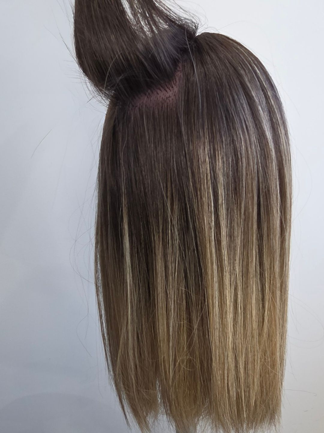 16" Sun kissed blonde balayage Hand tied wig