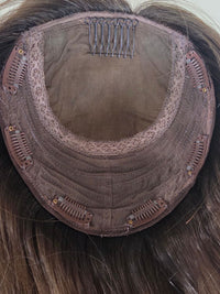18" Ash Mocha Brown Silk Topper